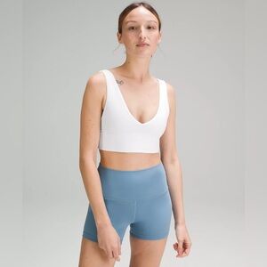 lululemon Align V-Neck Bra Light Support, A/B Cup White Size 4